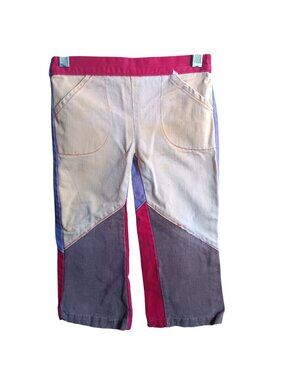 True Vintage Girls 4 1970's Flare Colorblock Jeans elastic Waist Hippy